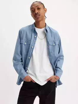 Рубашка свободного кроя в стиле вестерн Levi's, синий