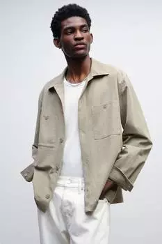 Рубашка свободного покроя. H&M, зеленый