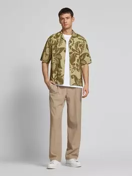 Рубашка свободного покроя из вискозной смеси с рукавами 1/2 JAKE*S STUDIO MEN