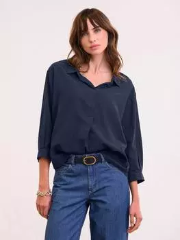 Рубашка свободного покроя с длинным рукавом Celtic & Co., темно-синий