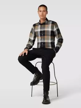 Рубашка свободного покроя с клетчатым узором Lindbergh, песочный