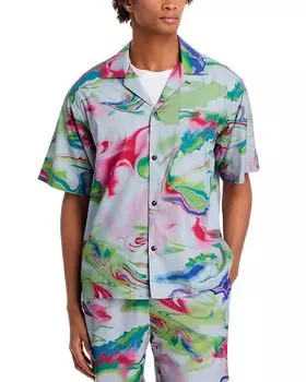 Рубашка свободного покроя с принтом Camp John Elliott, мультиколор