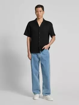 Рубашка свободного покроя с рукавом 1/2, модель «Carlo» Strellson, черный