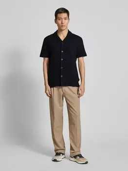 Рубашка свободного покроя с воротником-стойкой, модель «Филип» Strellson, темно-синий