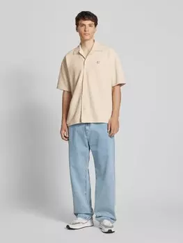 Рубашка свободного покроя с вышитой этикеткой, модель «LIBCO» Pegador, кремовый