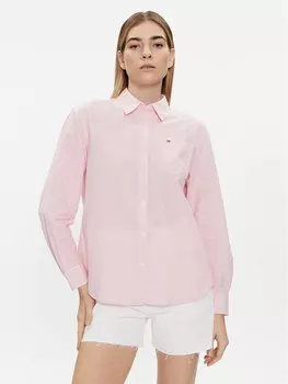 Рубашка свободного покроя Tommy Jeans, розовый
