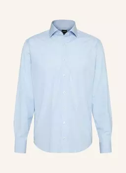 Рубашка tailor fit с длинным рукавом и воротником акулы van Laack, синий