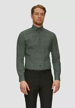 Рубашка TAILORED FIT KARIERTES STRETCH s.Oliver BLACK LABEL, хаки