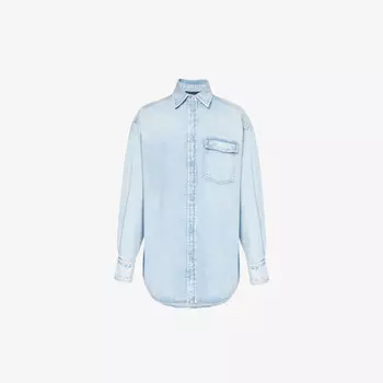 Рубашка Targa из денима свободного кроя Sportmax, синий