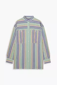 Рубашка Taylor из хлопкового поплина в полоску оверсайз ISABEL MARANT, лавандовый