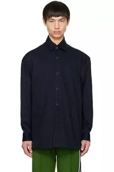 Рубашка темно-синего цвета «Ami Paris France»