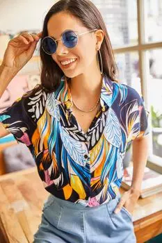 Рубашка - Темно-синяя - Классический крой Olalook, темно-синий