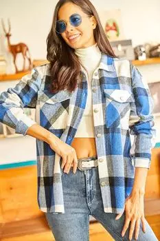 Рубашка - Темно-синяя - Oversize Olalook, темно-синий