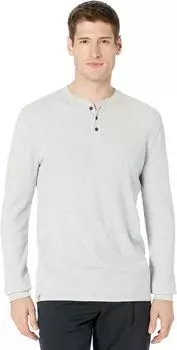 Рубашка tentree Treewaffle Henley Long Sleeve, цвет High-Rise Grey Heather