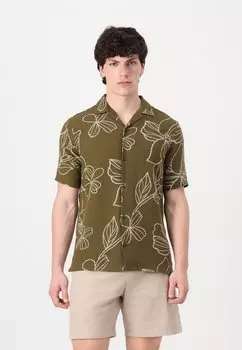 Рубашка TEXTURE RESORT COLLAR GAP, оливковый