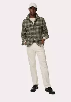 Рубашка TEXTURED CHECK OVER Marks & Spencer, зеленый