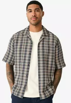Рубашка TEXTURED CHECK SHORT SLEEVE Next, черный