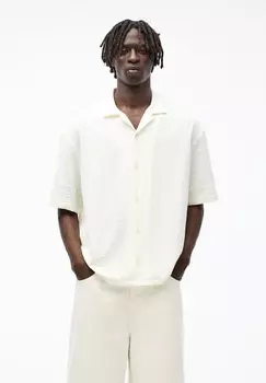 Рубашка TEXTURED SHORT SLEEVE PULL&BEAR, белый