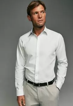 Рубашка TEXTURED TRIMMED SINGLE CUFF Next, белый