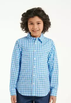 Рубашка Tezenis, цвет stampa vichy bianco azzurro