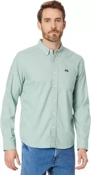 Рубашка That'll Do Micro Stripe Long Sleeve Woven RVCA, цвет Green Haze