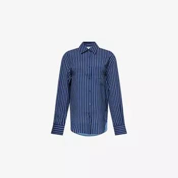 Рубашка The Frankie Shop Lui в полоску из ткани, мультиколор