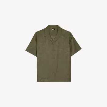 Рубашка The Kooples с перьевым узором, оливковый