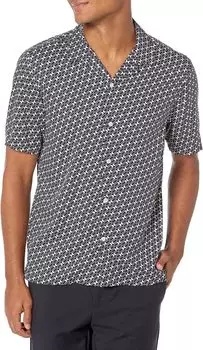 Рубашка Theory Irving Short Sleeve CC.Pattern, цвет Baltic/White