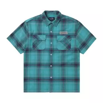 Рубашка Thisisneverthat thisisneverthat Ombre Check Short-Sleeve Shirt, зеленый