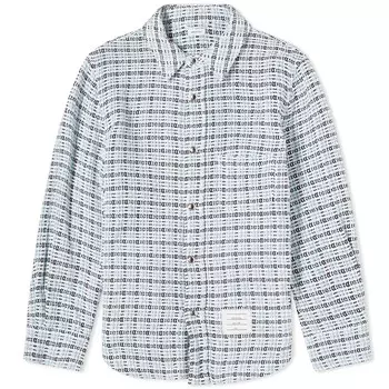 Рубашка Thom Browne Crochet Shirt, цвет Medium Blue
