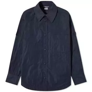 Рубашка Thom Browne Oversized Tonal Shirt, темно-синий
