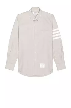 Рубашка Thom Browne Straight Fit 4 Bar, цвет Medium Grey