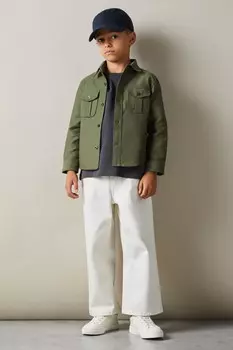 Рубашка Thomas из 100% хлопка с начесом Reiss, зеленый