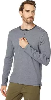 Рубашка Threads 4 Thought Watson Striped Long Sleeve Henley, цвет Heather Grey/Heather Charcoal