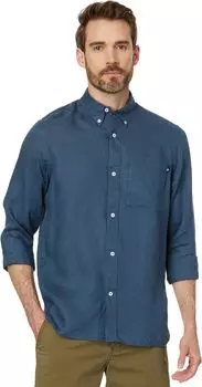Рубашка Timberland Linen Chest Pocket Shirt, цвет Dark Denim