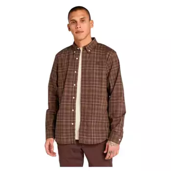 Рубашка Timberland Stretch Poplin Check, коричневый