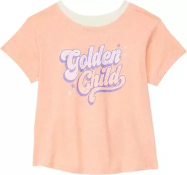 Рубашка Tiny Whales Golden Child Graphic Boxy Shirt, цвет Tri Peach