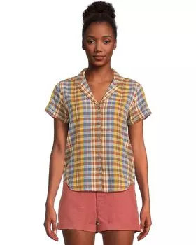 Рубашка Toad&Co Camp Cove Short Sleeve Shirt, цвет Umber Plaid