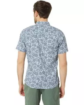 Рубашка Toad&Co Mattock II Short Sleeve Shirt, цвет Faded Indigo Vine Print