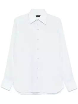 Рубашка TOM FORD с прямым воротником, синий