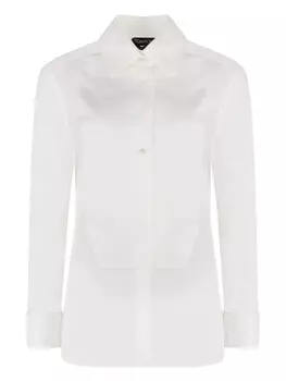 Рубашка TOM FORD структурированная на пуговицах, белый