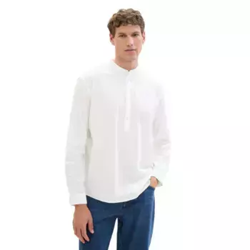 Рубашка Tom Tailor 1040158 Relaxed Cotton Linen, белый