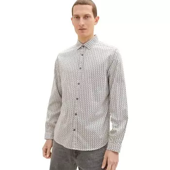 Рубашка Tom Tailor Colorful Printed Stretch, серый