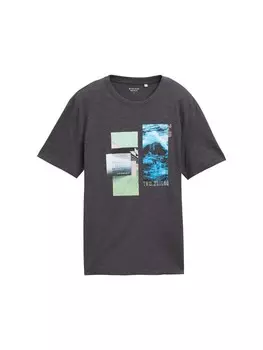Рубашка TOM TAILOR, цвет Anthracite/Dark grey