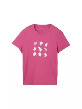 Рубашка TOM TAILOR, цвет Fuchsia/Pastel pink