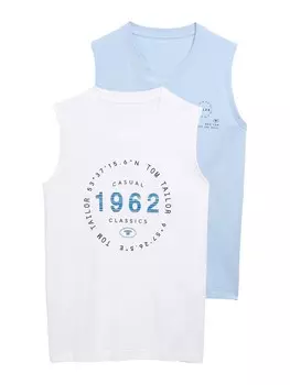 Рубашка TOM TAILOR, цвет Navy/Light blue/White