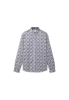 Рубашка TOM TAILOR, цвет Off White Sea Green Design