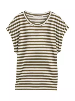 Рубашка TOM TAILOR DENIM, цвет Olive/White