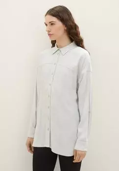 Рубашка TOM TAILOR DENIM LANGE, цвет basic light grey melange