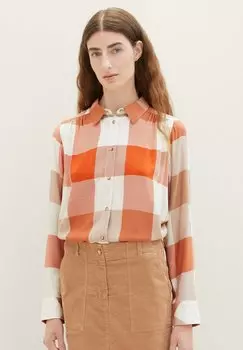Рубашка TOM TAILOR KARIERTE, цвет blush orange check woven